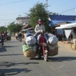 transport à moto frontiere cambodgienne